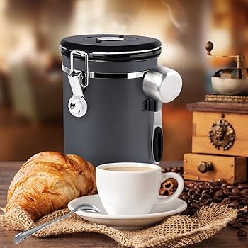 Amazon｜FACIACC コーヒーキャニスター 1800ML コーヒー豆密封缶 密閉